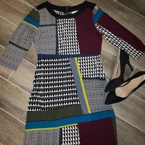 J. Taylor shift multi block dress EUC size 4